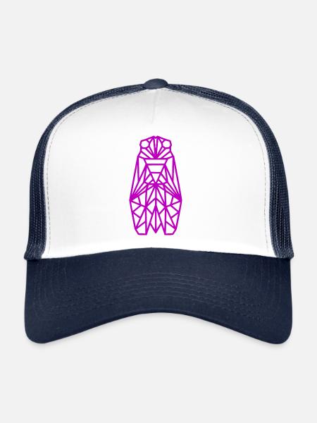 Cicada Lavender t-shirt - Trucker Cap - white/navy - Front