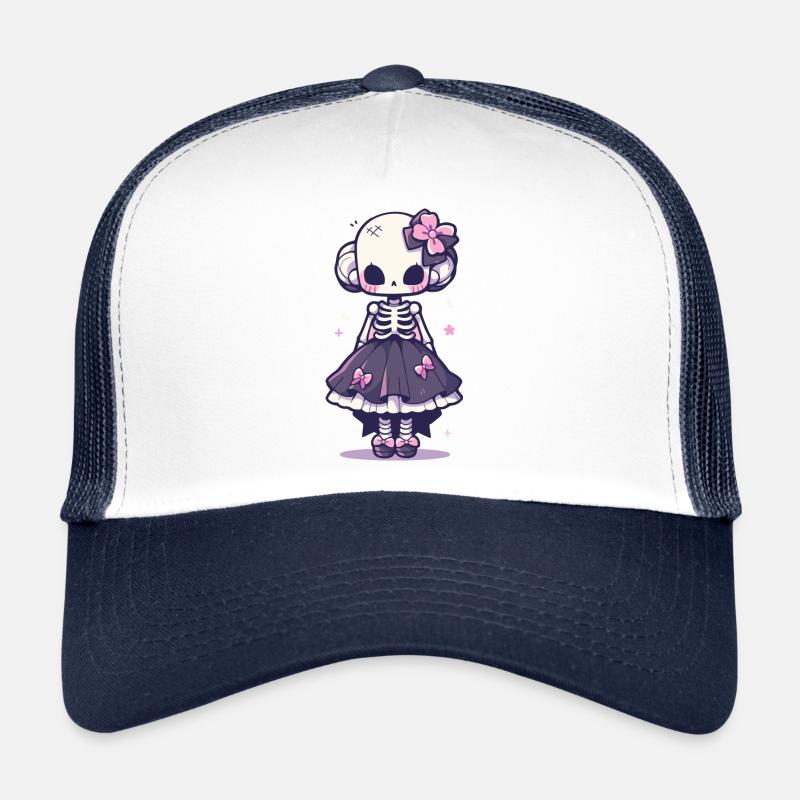 Squelette mignon d’Halloween - Design effrayant mignon Casquette trucker 