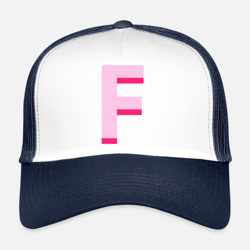 Pop- und moderner rosa Buchstabe f Trucker Cap