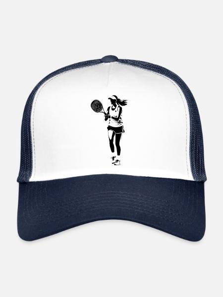 Joueur de tennis - Sport Design - Casquette trucker - blanc/marine