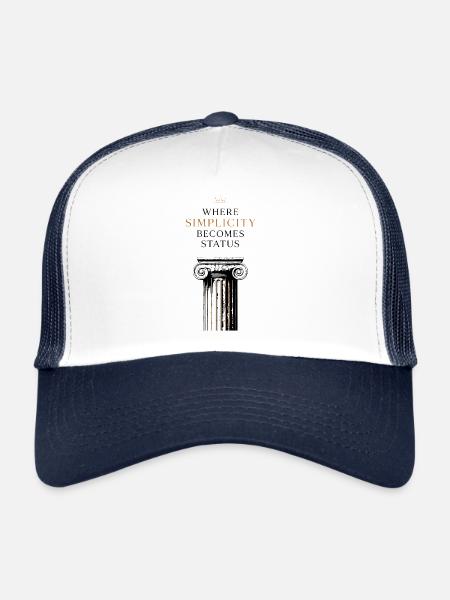 Minimalism Luxury Simple Premium Status - Trucker Cap - white/navy - Front