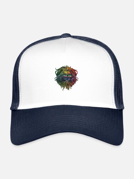 Éthiopie - Casquette trucker  - blanc/marine - Devant