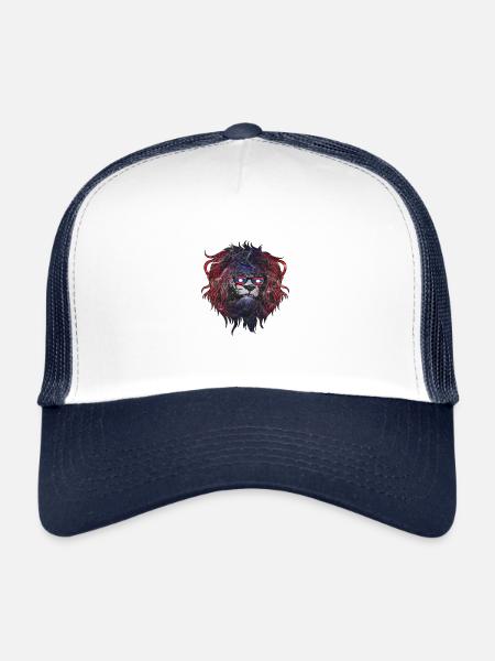 Laos - Casquette trucker  - blanc/marine - Devant