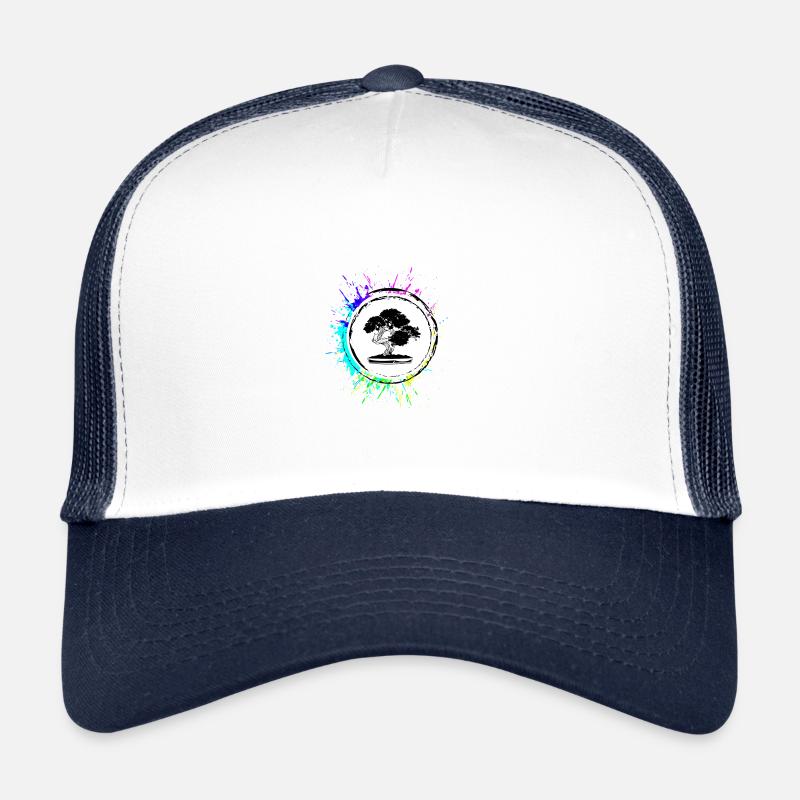 Bonsai icon Symbol - Trucker Cap - white/navy