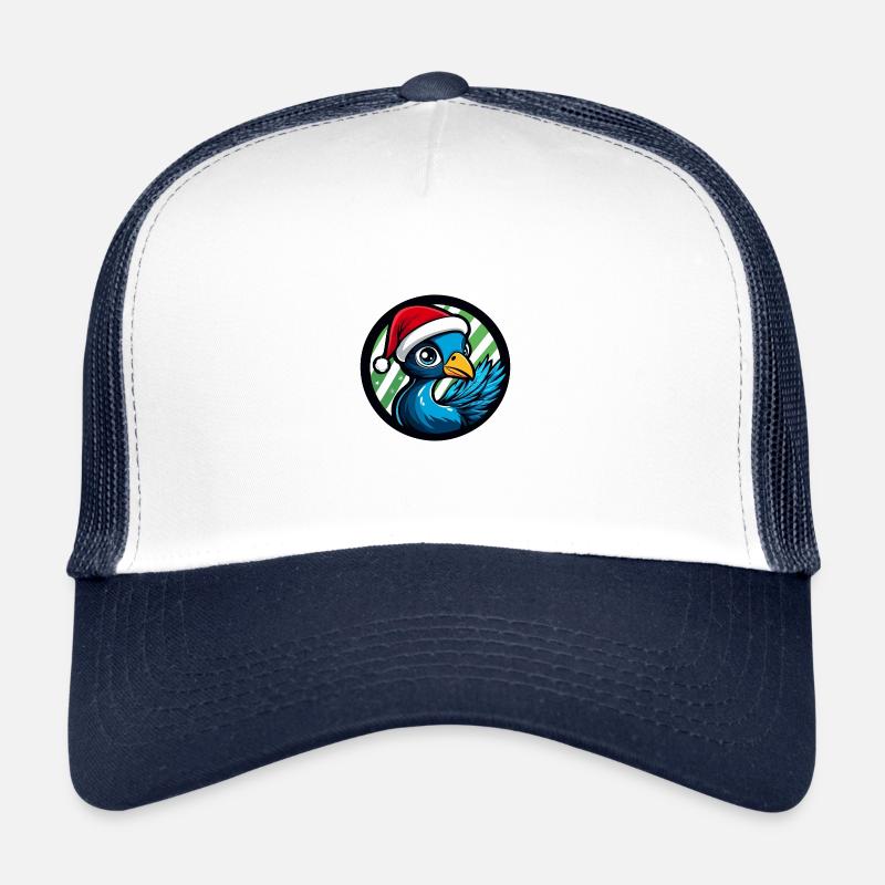 Peacock Bird Christmas Christmas Trucker Cap