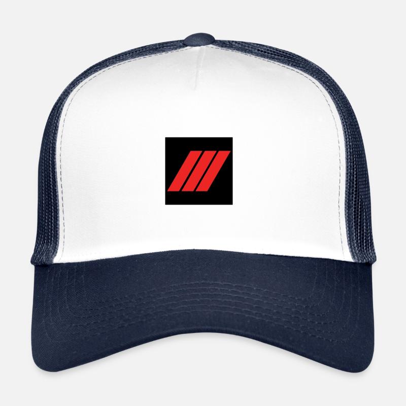grade pompier caporal chef - Casquette trucker  - blanc/marine