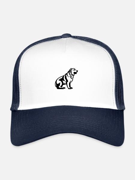 Icône de chien Kangal - Casquette trucker  - blanc/marine - Devant