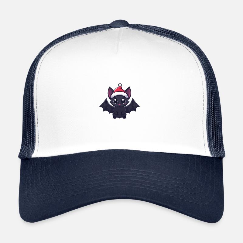 Fledermaus Weihnachten Niedlich - Trucker Cap - Weiß/Navy
