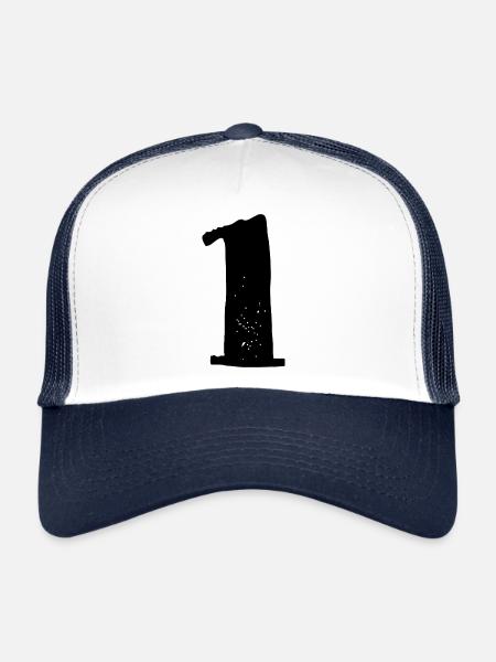 1 number jersey - Trucker Cap - white/navy