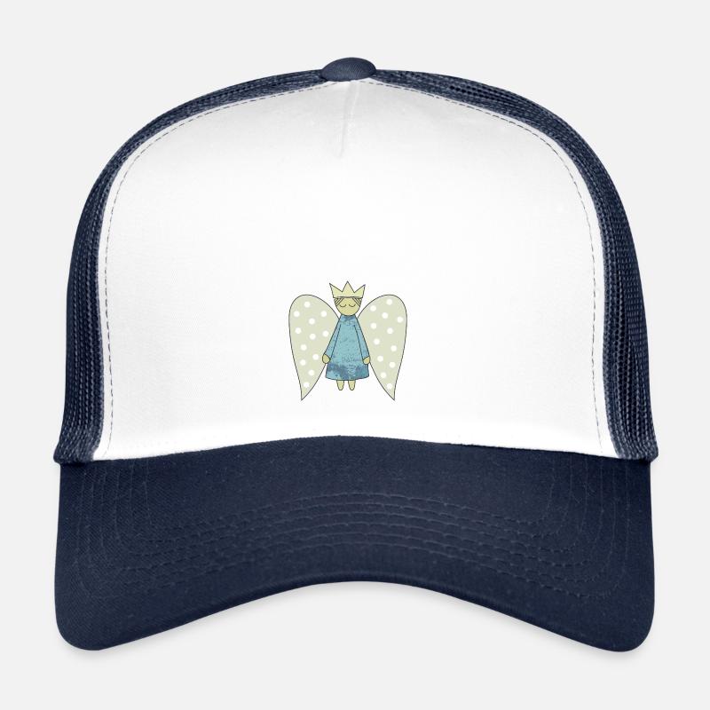 Der Flug des Weihnachtsengels - Trucker Cap - Weiß/Navy