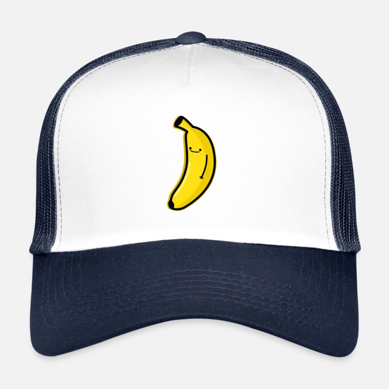 Banane - Trucker Cap - Weiß/Navy