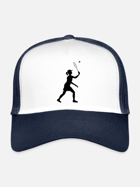 Badminton player - Trucker Cap - white/navy - Front