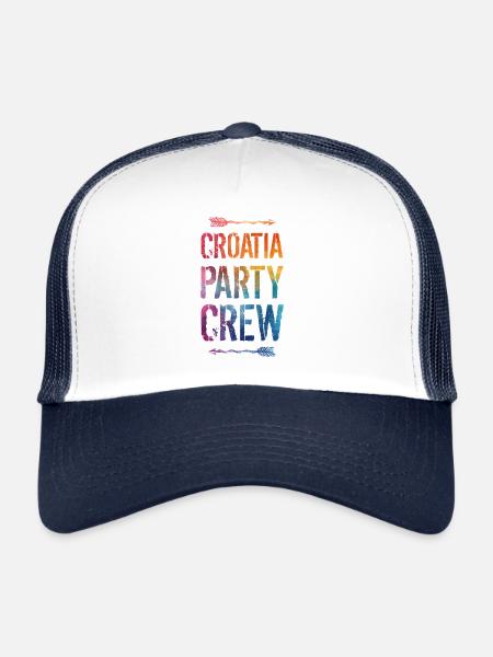 Croatie Dit de l’équipe du parti - Casquette trucker  - blanc/marine - Devant
