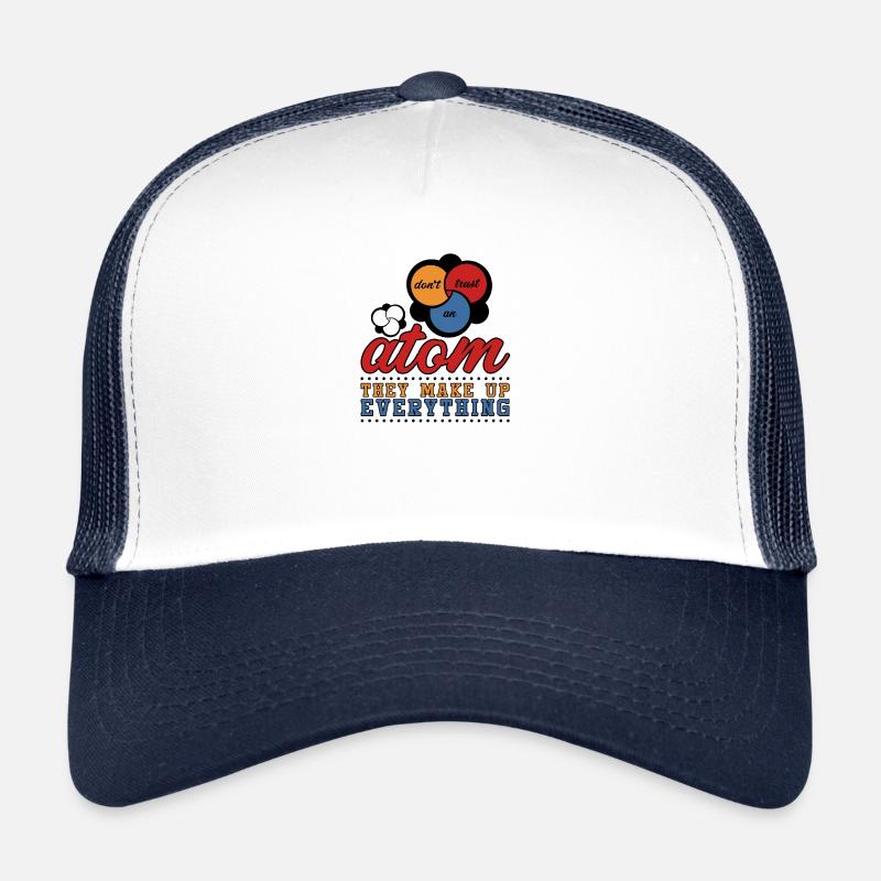 Science Science Atom Gift Physique Etudiant - Casquette trucker  - blanc/marine