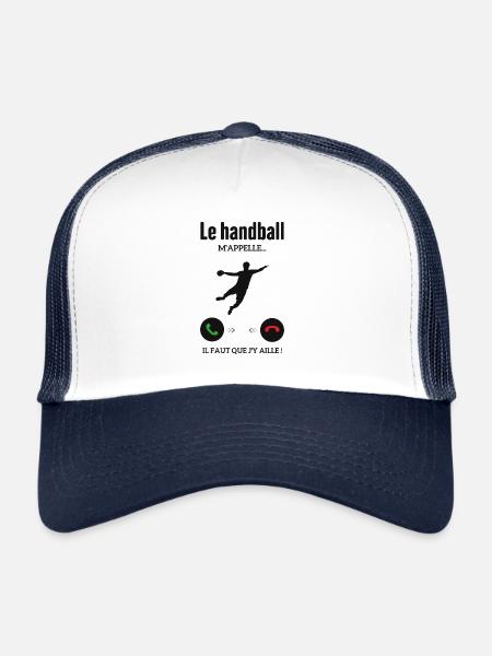 Sport Handballeurs Joueur De Handball M'appelle - Casquette trucker  - blanc/marine