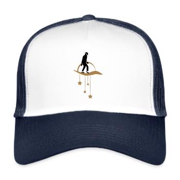 MOONWALK - STARS - Trucker Cap - Weiß/Navy - Vorne