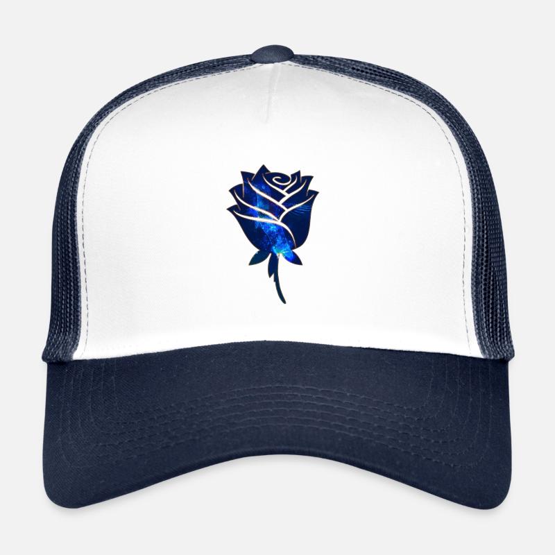 Rose bleue Casquette trucker 