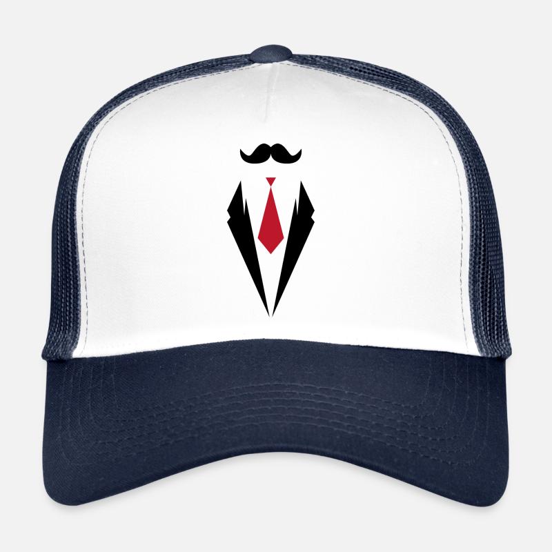 Krawatte - Trucker Cap - Weiß/Navy