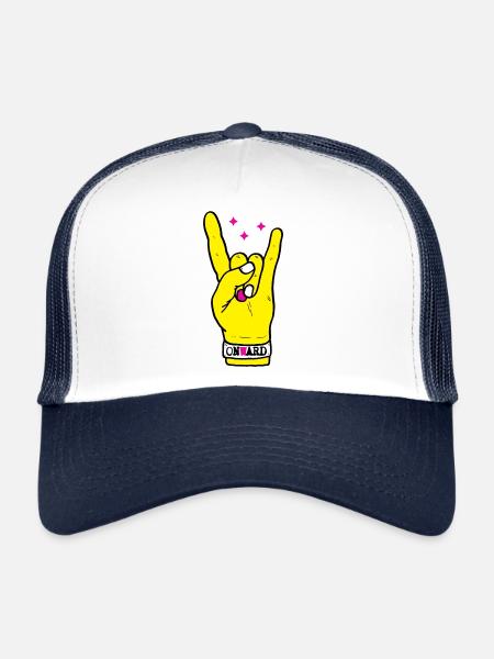 Let's go on - Punk Hand - Trucker Cap - white/navy - Front