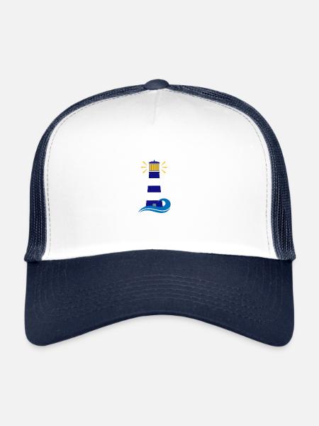 lighthouse - Trucker Cap - white/navy - Front