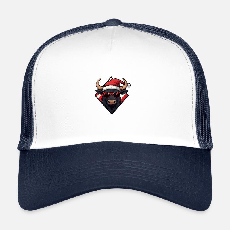 Taureau Noël Cool Taureau Casquette trucker 