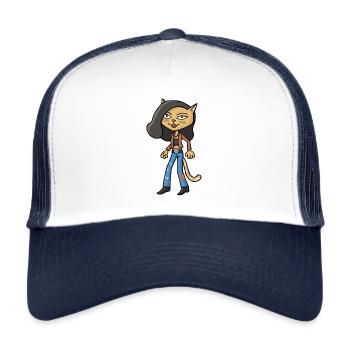 Cool Cat - Trucker Cap - Weiß/Navy - Vorne