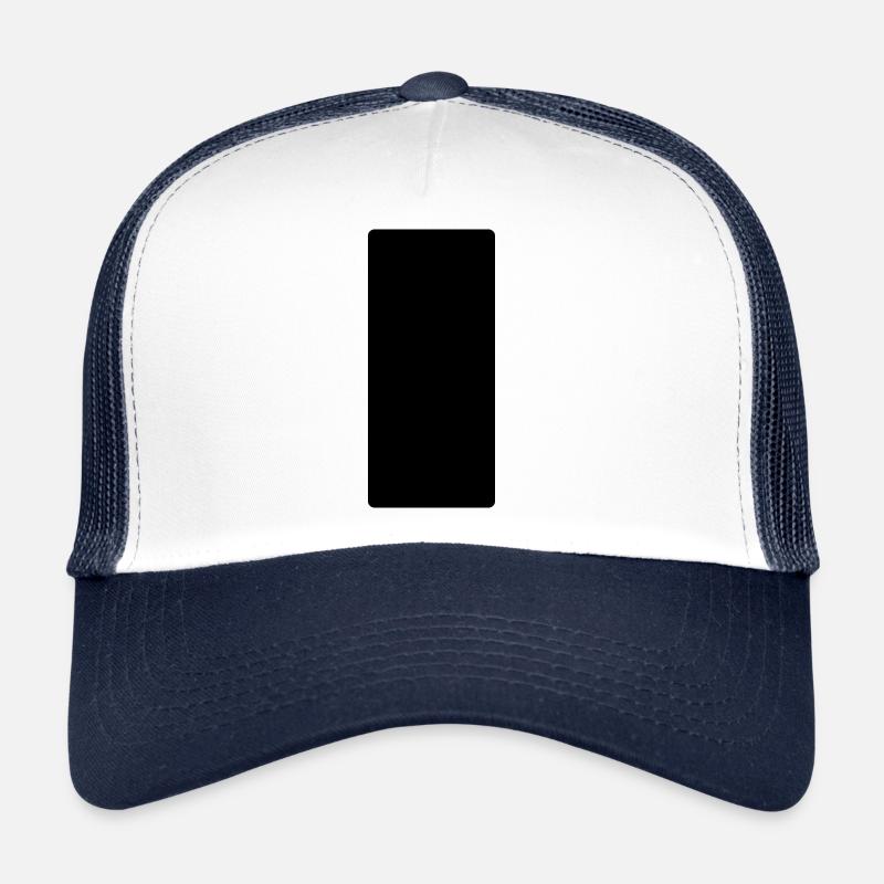 The fifth element as a rectangle in black - Trucker Cap - white/navy