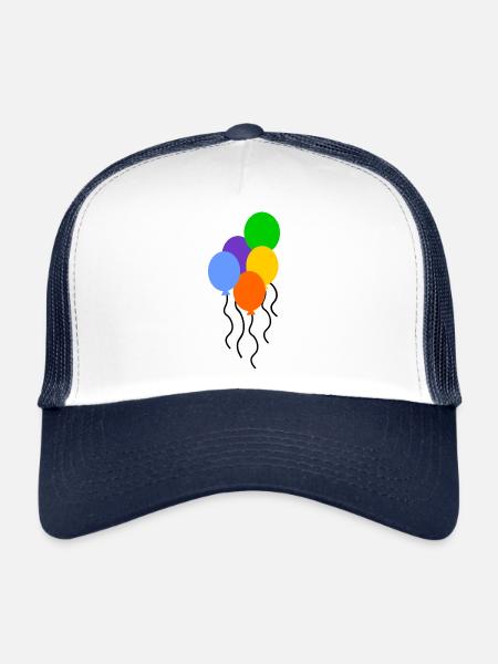 flying party balloons - Trucker Cap - white/navy - Front