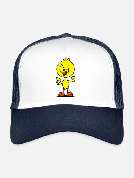 Leistungsstarkes Küken - Trucker Cap - Weiß/Navy - Vorne