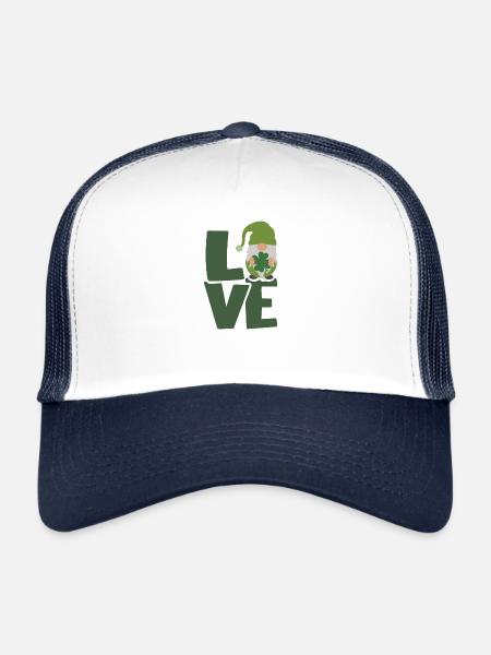 Irish love gnome - Trucker Cap - white/navy - Front