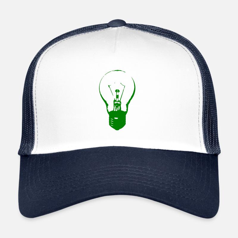 ampoule - Casquette trucker - blanc/marine