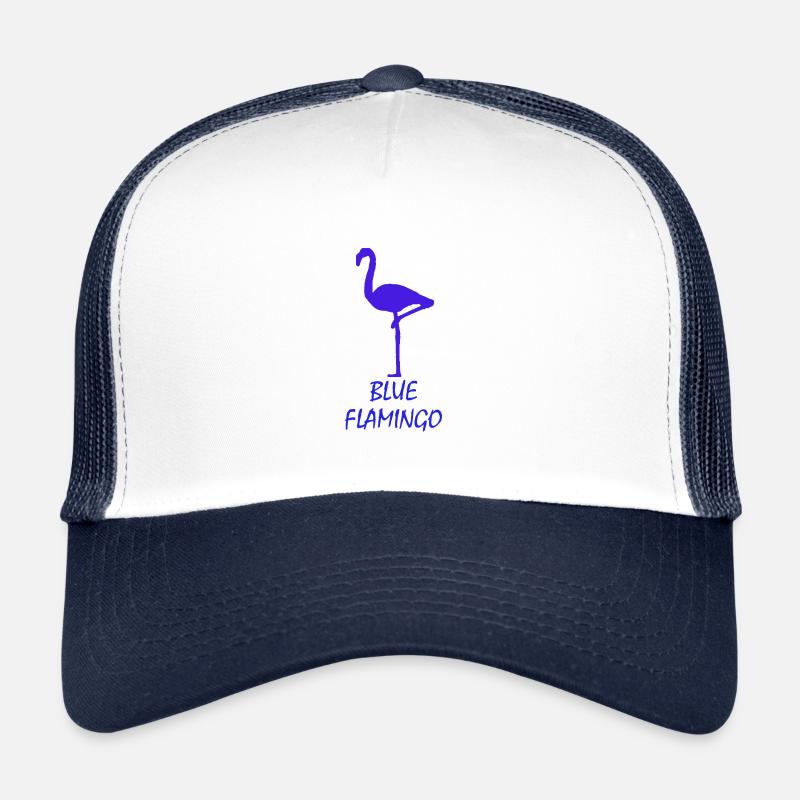 Flamant bleu - Casquette trucker  - blanc/marine