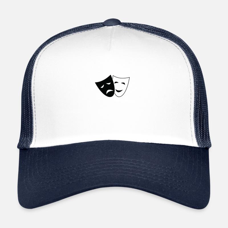 Theater masks - Trucker Cap - white/navy