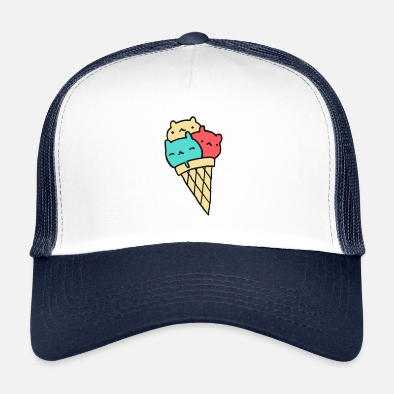 Chat - Miaou - Chaton - Gueule de bois - Glace Casquette trucker 