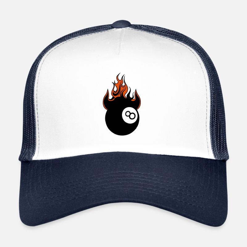 billard flamme flame feu boule 1 Casquette trucker 