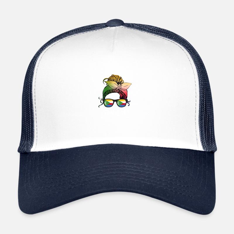 Comores - Casquette trucker  - blanc/marine