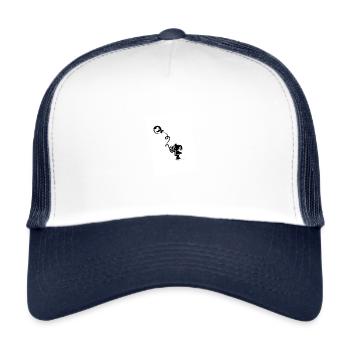 Fille de ballon - Casquette trucker  - blanc/marine - Devant