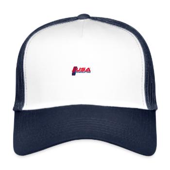 USA Powerlifting - Casquette trucker  - blanc/marine - Devant