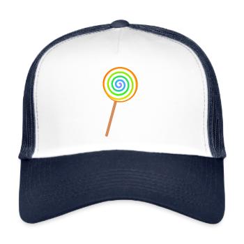 colorful lollipop - Trucker Cap - white/navy - Front