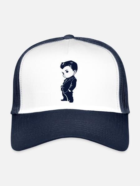 Le garçon cool - Casquette trucker  - blanc/marine - Devant