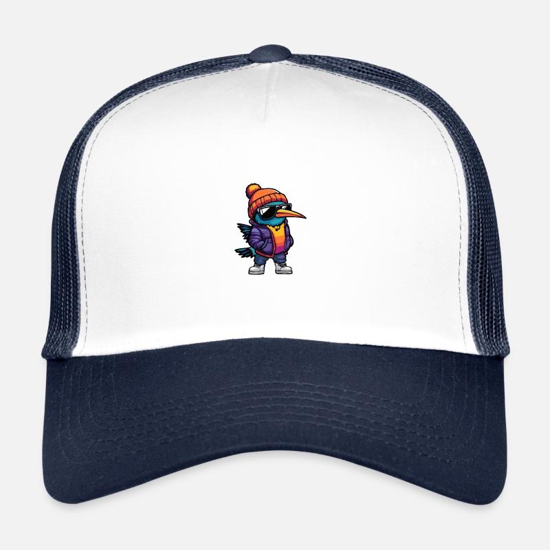 Kolibri Vogel Winter Comic Trucker Cap