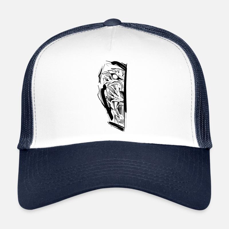 Halber Tigerkopf Skizzenhaft Trucker Cap