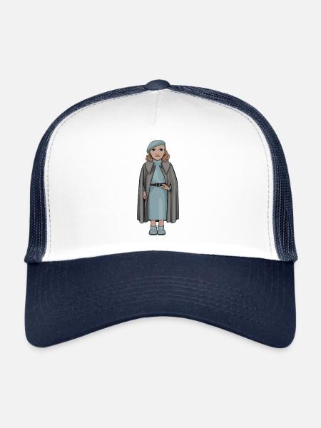 Greta Garbo - Casquette trucker  - blanc/marine - Devant