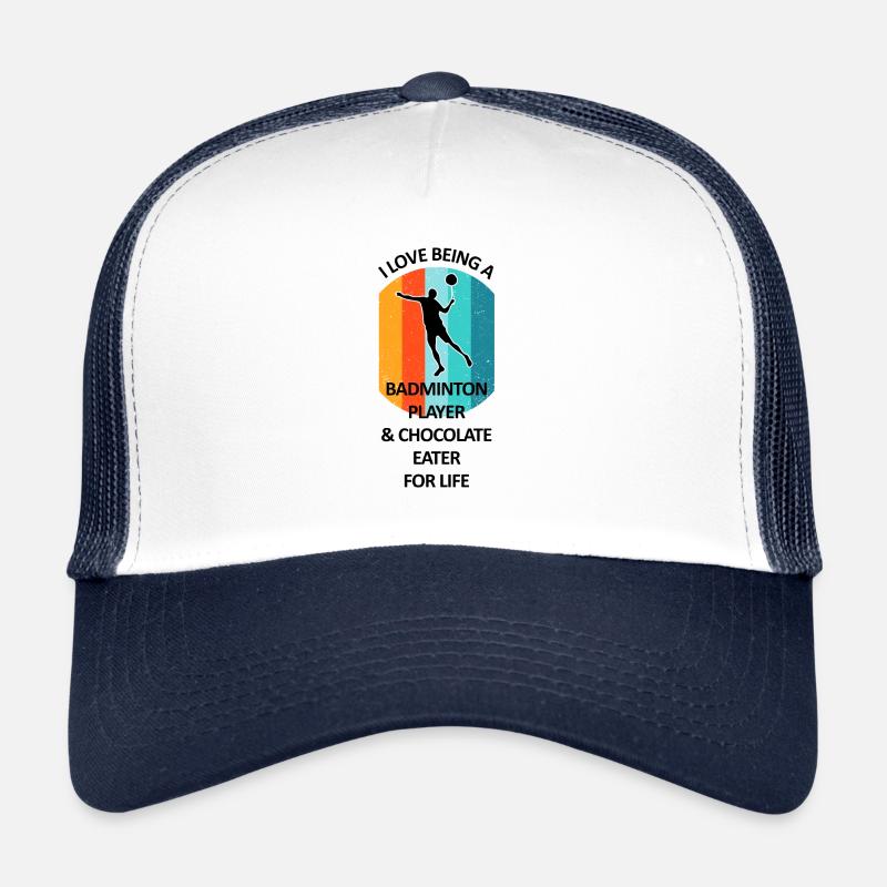 Badminton Badminton Badminton Player Chocolat Casquette trucker 