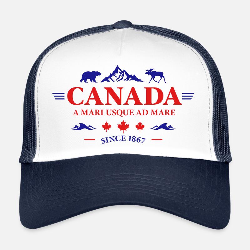 Kanada Vancouver Montreal Toronto Maple Leaf Bären - Trucker Cap - Weiß/Navy