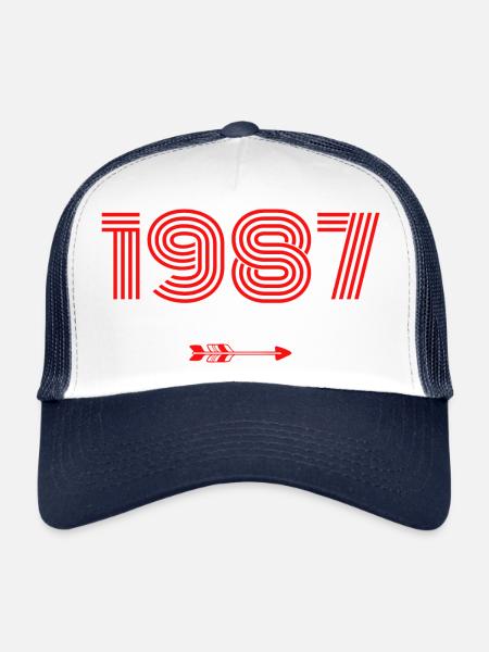 Born in 1987 - Trucker Cap - white/navy - Front