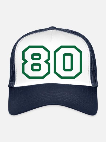 Number 80 sport - Trucker Cap - white/navy - Front