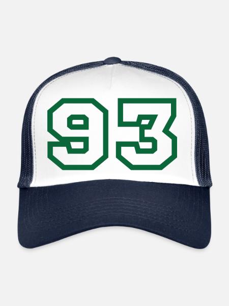 Numéro 93 sport - Casquette trucker  - blanc/marine - Devant