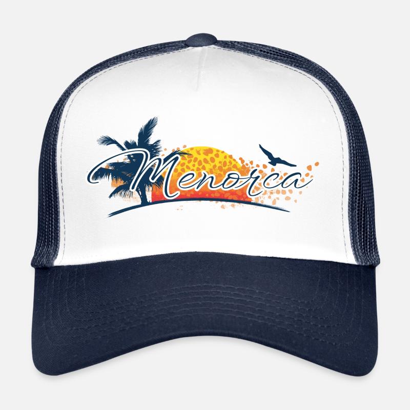 Menorca 2023 - Balearen - Spanien - Trucker Cap - Weiß/Navy