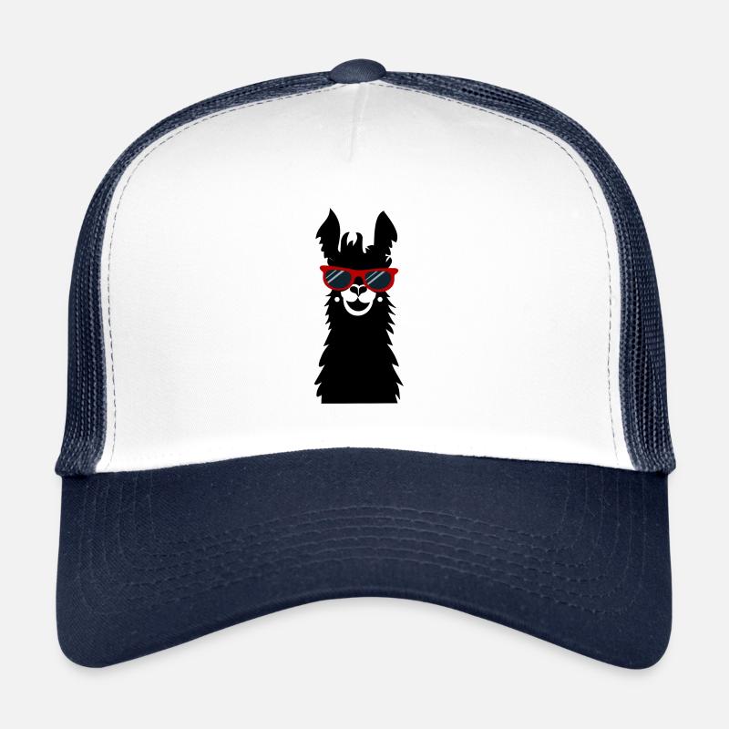 Llama with sunglasses Cool vector Trucker Cap